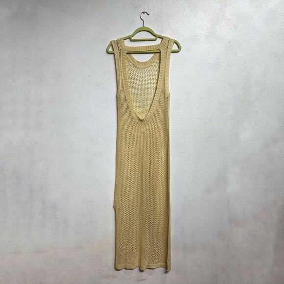 Tan Mesh Maxi Swim Cover Sz M - Picture 6 of 8